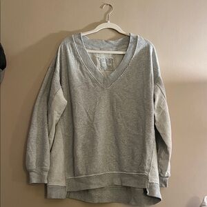 Aerie Textured Gray Knit Top